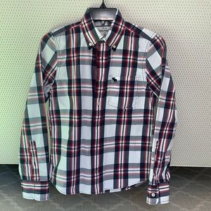 Abercrombie & Fitch NWOT button-down, crisp cotton - Red, white and blue